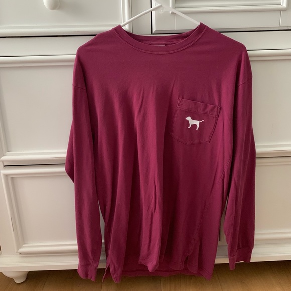 PINK Victoria's Secret Tops - burgundy long sleeve